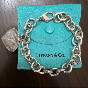 Tiffany & Co Sterling Link Aspen Leaf Bracelet
